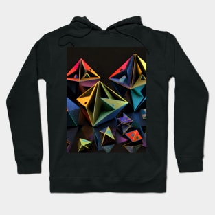 Tetrahedron Geometric Abstract Art 2 Hoodie